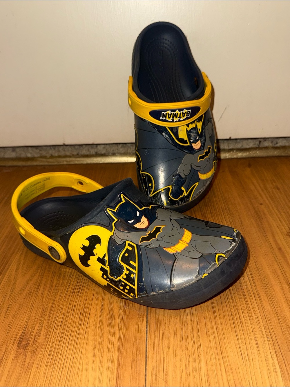 CROCS Batman Kids Navy and Yellow Clog Sandals